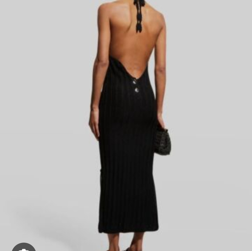 GANNI NWT knit halter midi dress Sz L